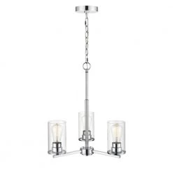 Verlana 3-Light 19 in. Chrome Hardwired Chandelier (1-Pack) by Millennium Lighting