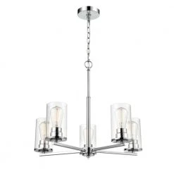 Verlana 5-Light 24 in. Chrome Hardwired Chandelier (1-Pack) by Millennium Lighting -Millennium Lighting Shop chrome millennium lighting chandeliers 2715 ch 44 1000