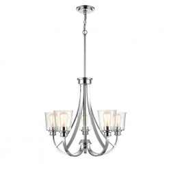5-Lights 25 in. Chrome Chandelier by Millennium Lighting 6 5-Lights 25 in. Chrome Chandelier by Millennium Lighting -Millennium Lighting Shop chrome millennium lighting chandeliers 3625 ch 4f 1000
