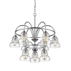 9-Lights 30 in. Chrome Chandelier by Millennium Lighting