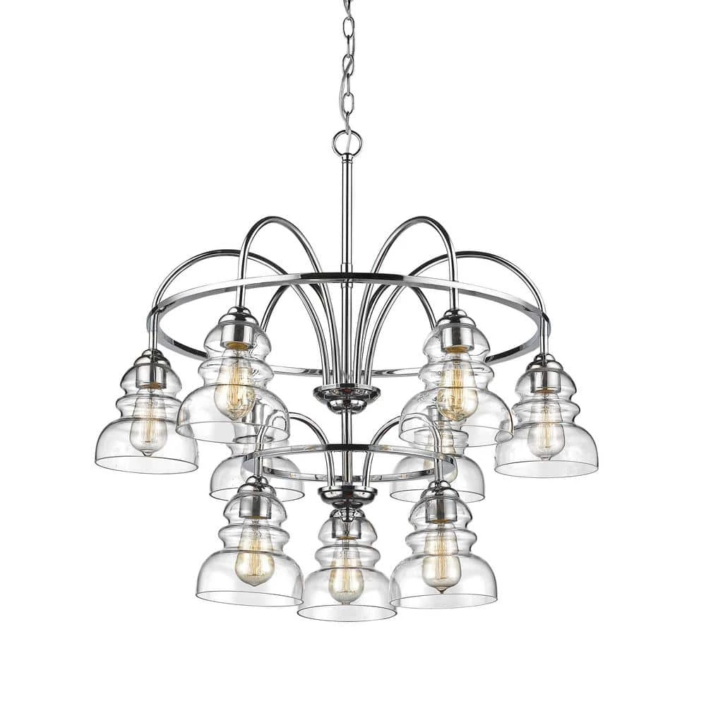 9-Lights 30 in. Chrome Chandelier by Millennium Lighting 1 9-Lights 30 in. Chrome Chandelier by Millennium Lighting