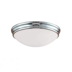 10 in. 1-Light Chrome Flush mount by Millennium Lighting