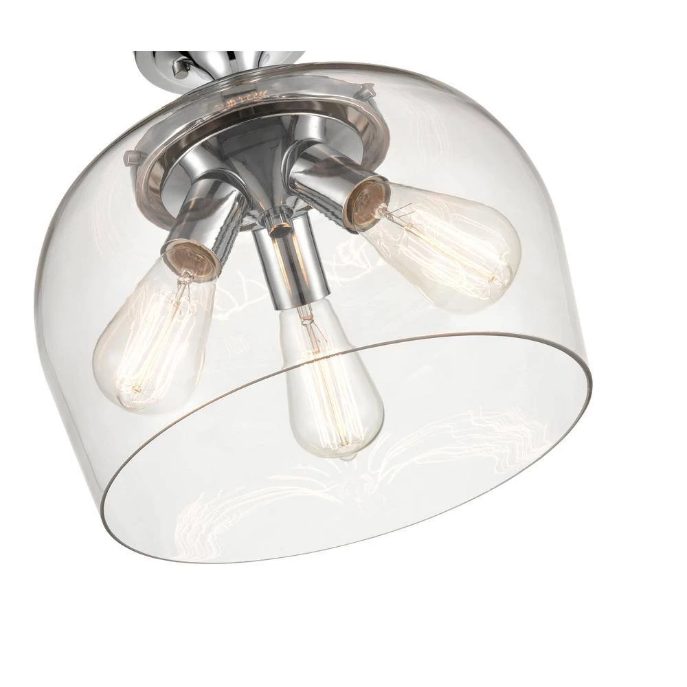 3-Light Chrome Semi-Flush Ceiling Flush Munt by Millennium Lighting 3 3-Light Chrome Semi-Flush Ceiling Flush Munt by Millennium Lighting - Image 3