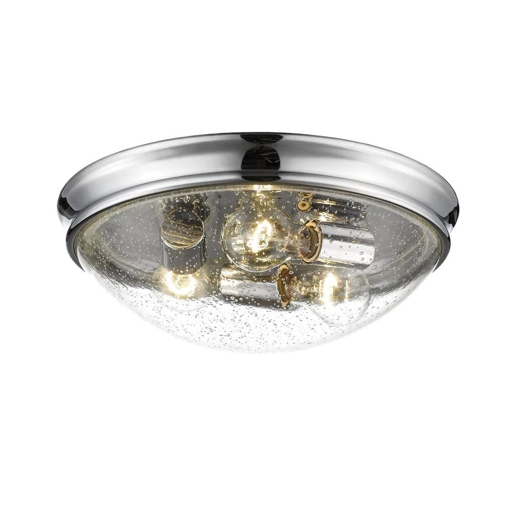 3-Light 14 in. Chrome Flushmount by Millennium Lighting 1 3-Light 14 in. Chrome Flushmount by Millennium Lighting