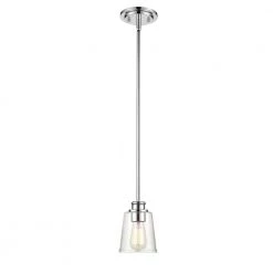1-Light 5 in. Chrome Mini Pendant by Millennium Lighting