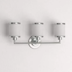 3-Light Chrome Vanity Light with Etched White Glass by Millennium Lighting -Millennium Lighting Shop chrome millennium lighting vanity lighting 223 ch 31 1000