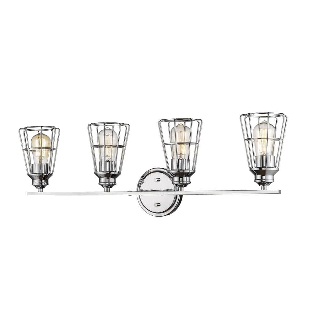 32 in. 4-Light Chrome Vanity Light by Millennium Lighting 1 32 in. 4-Light Chrome Vanity Light by Millennium Lighting