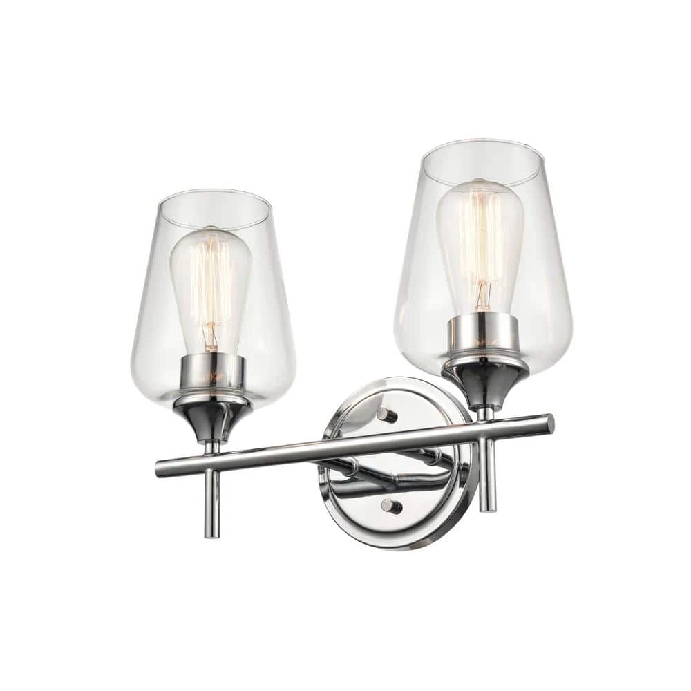 13.75 in. 2-Light Chrome Vanity Light by Millennium Lighting 1 13.75 in. 2-Light Chrome Vanity Light by Millennium Lighting