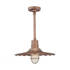 R-Series 18 in. 1-Light Copper Radial Wave Shade by Millennium Lighting
