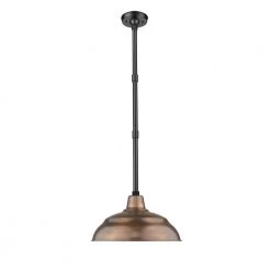 R Series 1-Light 17 in. Copper Hardwired Warehouse Shade (1-Pack) by Millennium Lighting
