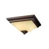 2-Light Euro Bronze Flush Mount with Turinian Scavo Glass by Millennium Lighting