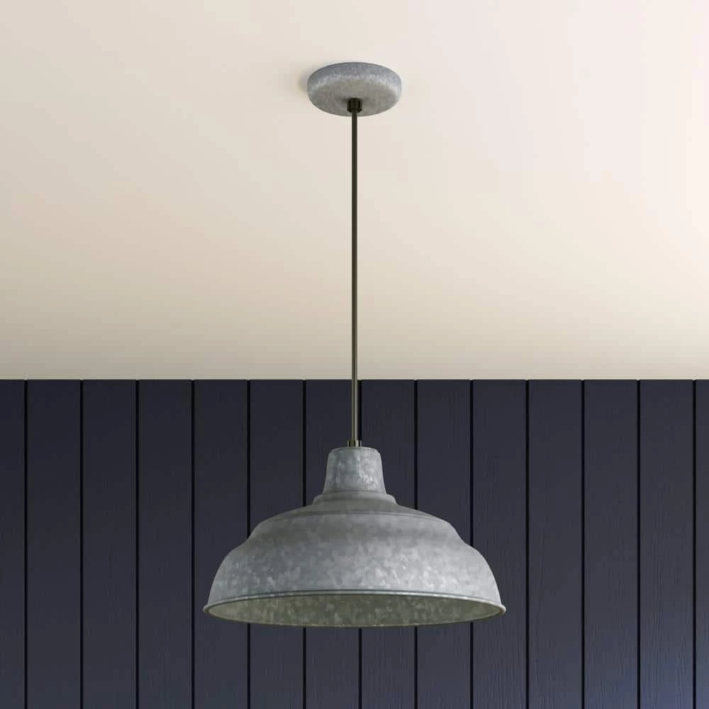 15 in. 1-Light Galvanized Warehouse/Cord Hung by Millennium Lighting 2 15 in. 1-Light Galvanized Warehouse/Cord Hung by Millennium Lighting - Image 2