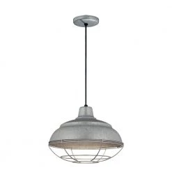 15 in. 1-Light Galvanized Warehouse/Cord Hung by Millennium Lighting