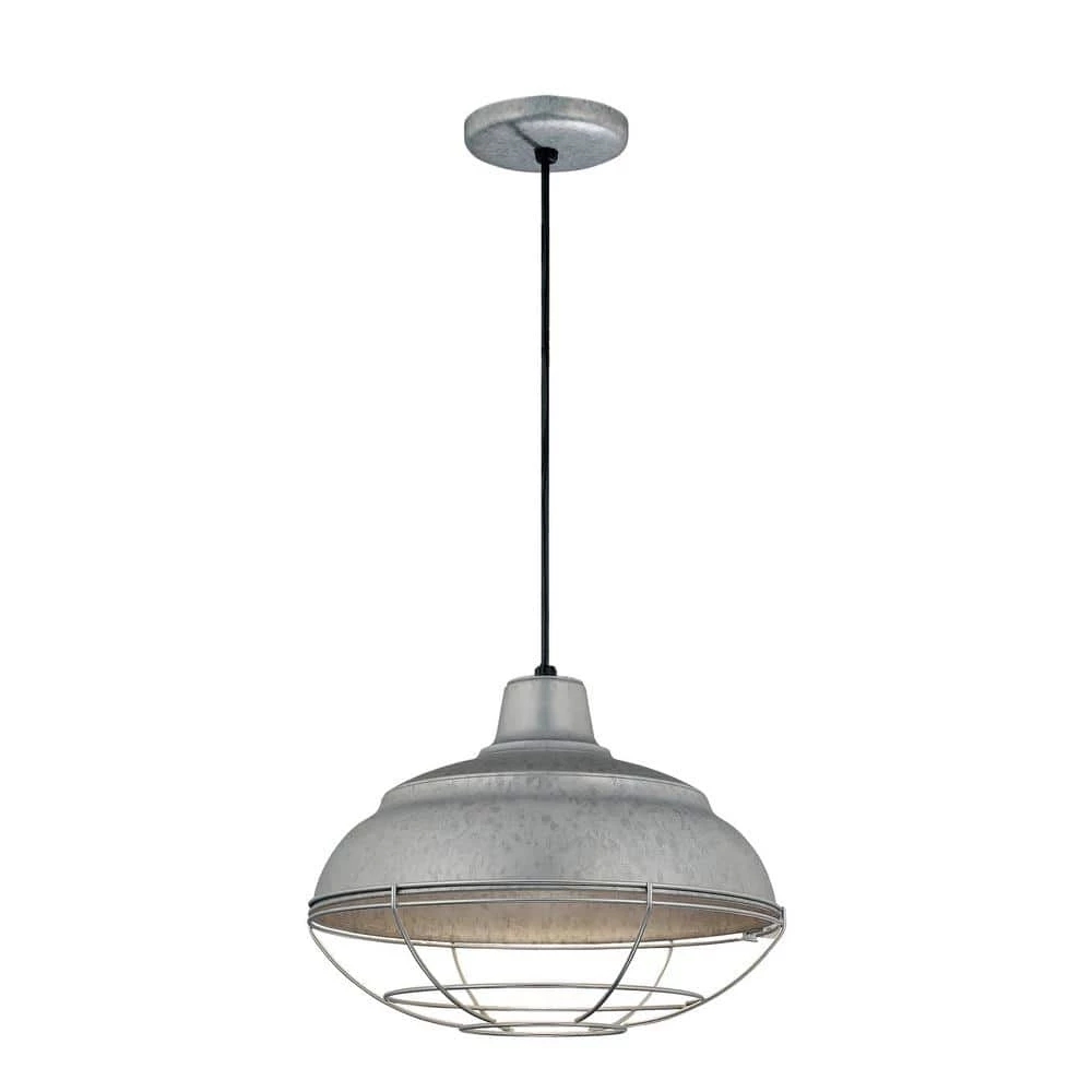 15 in. 1-Light Galvanized Warehouse/Cord Hung by Millennium Lighting 1 15 in. 1-Light Galvanized Warehouse/Cord Hung by Millennium Lighting