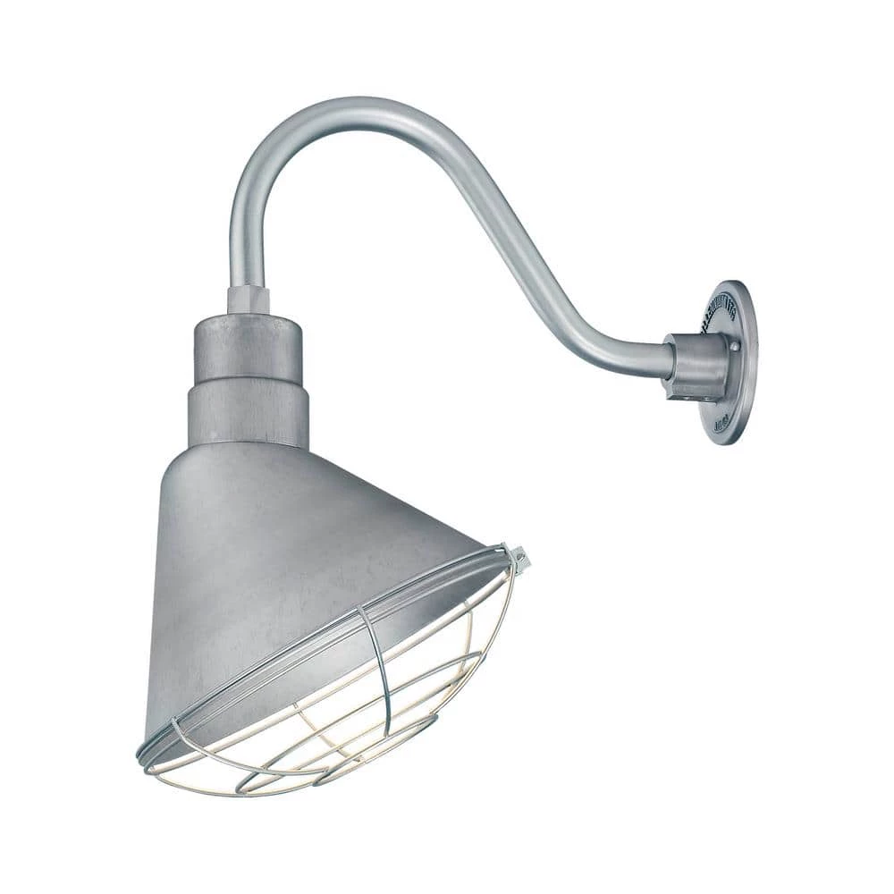 R Series 1-Light 13 in. Galvanized Angle Shade by Millennium Lighting 1 R Series 1-Light 13 in. Galvanized Angle Shade by Millennium Lighting