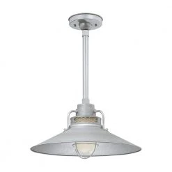R Series 1-Light 20 in. Galvanized Railroad Shade by Millennium Lighting