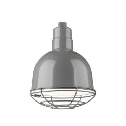 R Series 1-Light 10 in. W Gray Outdoor Bowl Shade Pendant by Millennium Lighting