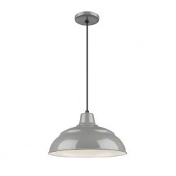 15 in. 1-Light Gray Warehouse/Cord Hung by Millennium Lighting