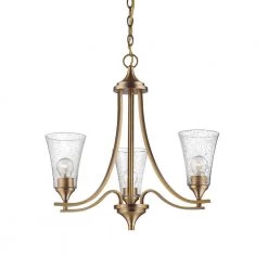 3-Lights 23 in. Heirloom Bronze Chandelier by Millennium Lighting