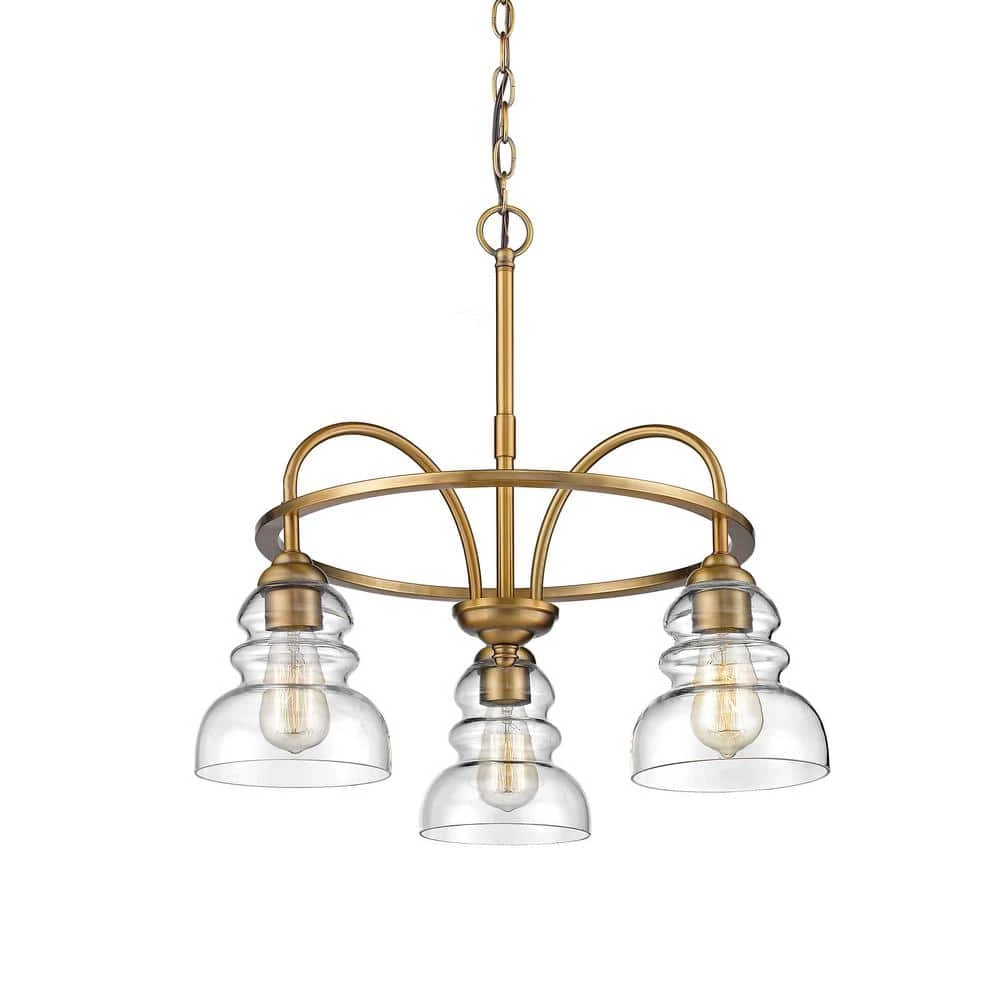 3-Lights 22 in. Heirloom Bronze Chandelier by Millennium Lighting 1 3-Lights 22 in. Heirloom Bronze Chandelier by Millennium Lighting