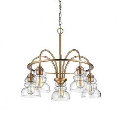 5-Lights 26 in. Heirloom Bronze Chandelier by Millennium Lighting
