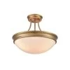 14 in. W 3-Light Heirloom Bronze Semi-Flush Ceiling Flush Mount by Millennium Lighting