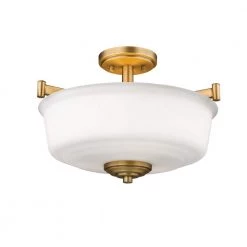 3-Light 17 in. Heirloom Bronze Semi-Flush by Millennium Lighting