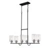 6-Light 14 in. Matte Black/Brushed Nickel Chandelier by Millennium Lighting