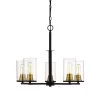 5-Lights 26 in. Matte Black/Heirloom Bronze Chandelier by Millennium Lighting