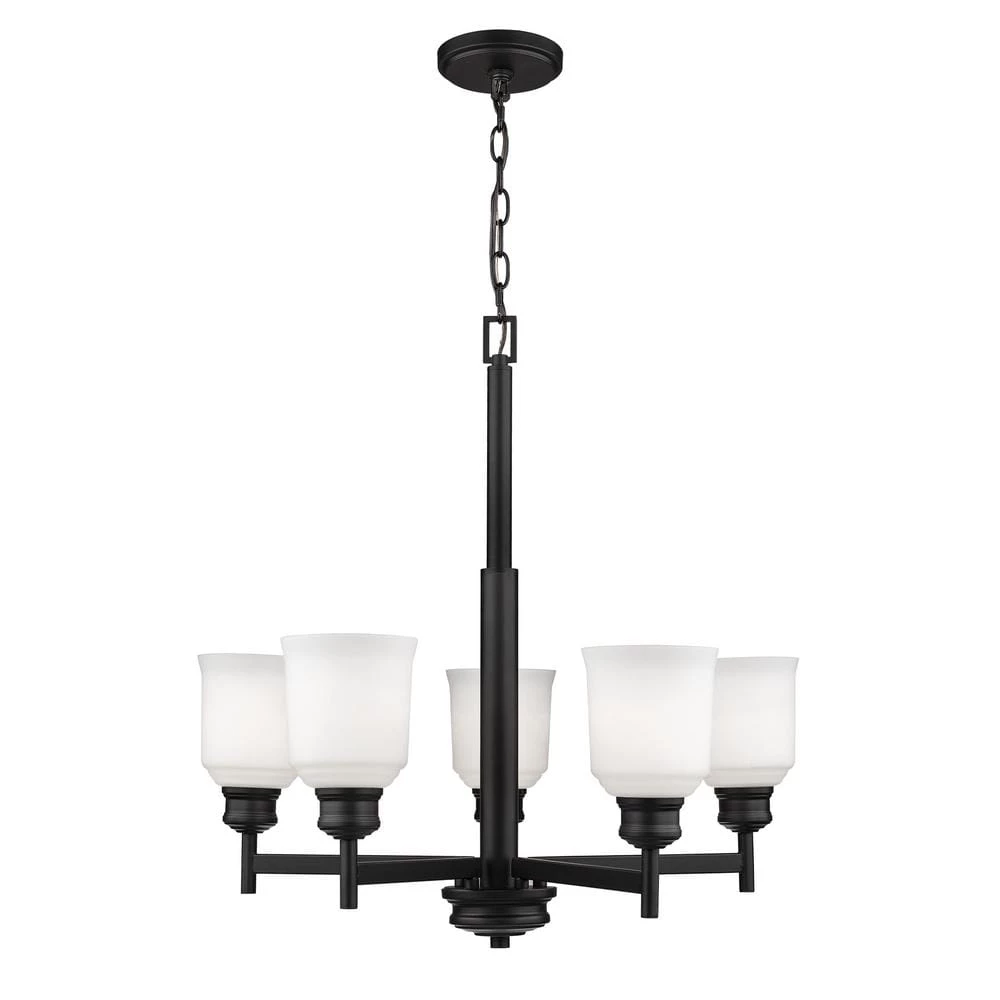 5-Lights 25.5 in. Matte Black Chandelier by Millennium Lighting 1 5-Lights 25.5 in. Matte Black Chandelier by Millennium Lighting