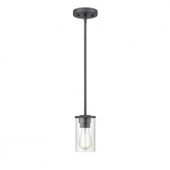 Verlana 1-Light 4.875 in. Matte Black Hardwired Pendant (1-Pack) by Millennium Lighting