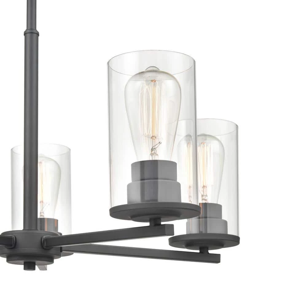 Verlana 5-Light 24 in. Matte Black Hardwired Chandelier (1-Pack) by Millennium Lighting 4 Verlana 5-Light 24 in. Matte Black Hardwired Chandelier (1-Pack) by Millennium Lighting - Image 4