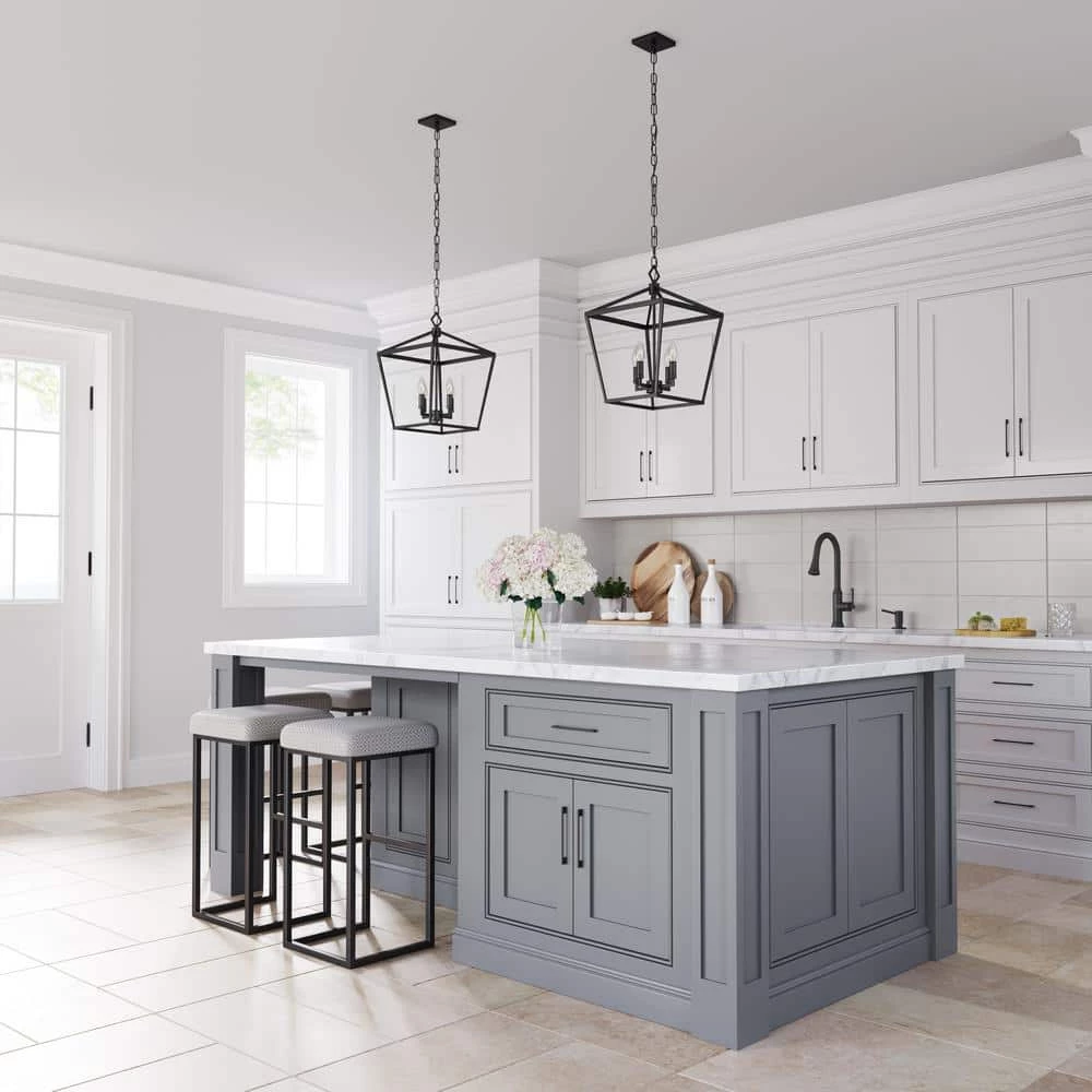 4-Light 12 in. W Matte Black Taper Candle Pendant by Millennium Lighting 3 4-Light 12 in. W Matte Black Taper Candle Pendant by Millennium Lighting - Image 3