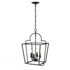 15 in. 4-Light Matte Black Pendant by Millennium Lighting