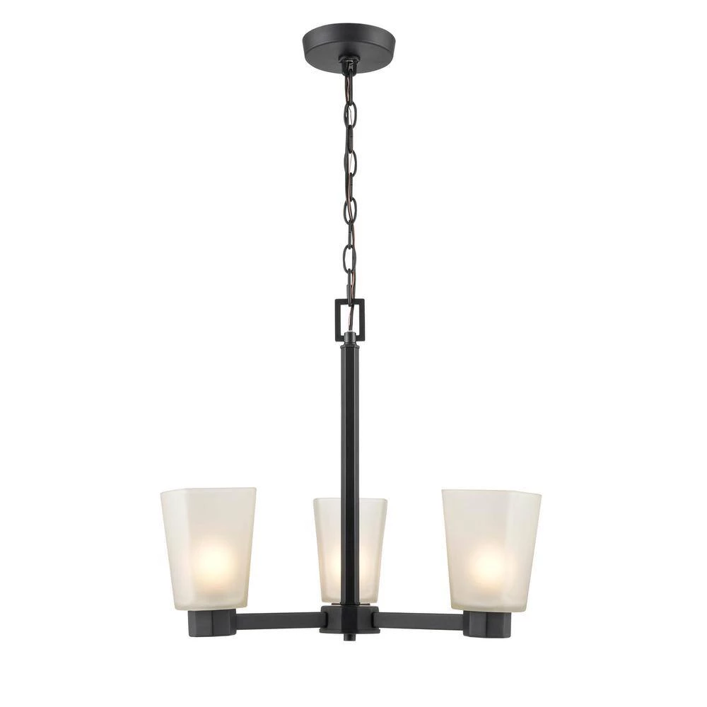 Coley 3-Light 18.875 in. Matte Black Hardwired Chandelier (1-Pack) by Millennium Lighting 3 Coley 3-Light 18.875 in. Matte Black Hardwired Chandelier (1-Pack) by Millennium Lighting - Image 3