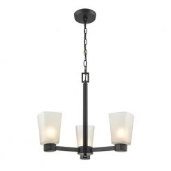 Coley 3-Light 18.875 in. Matte Black Hardwired Chandelier (1-Pack) by Millennium Lighting