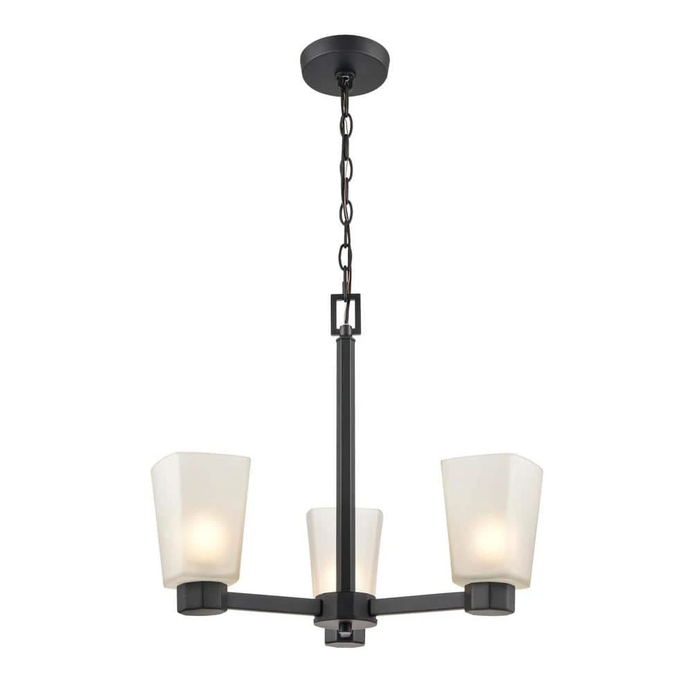 Coley 3-Light 18.875 in. Matte Black Hardwired Chandelier (1-Pack) by Millennium Lighting 1 Coley 3-Light 18.875 in. Matte Black Hardwired Chandelier (1-Pack) by Millennium Lighting