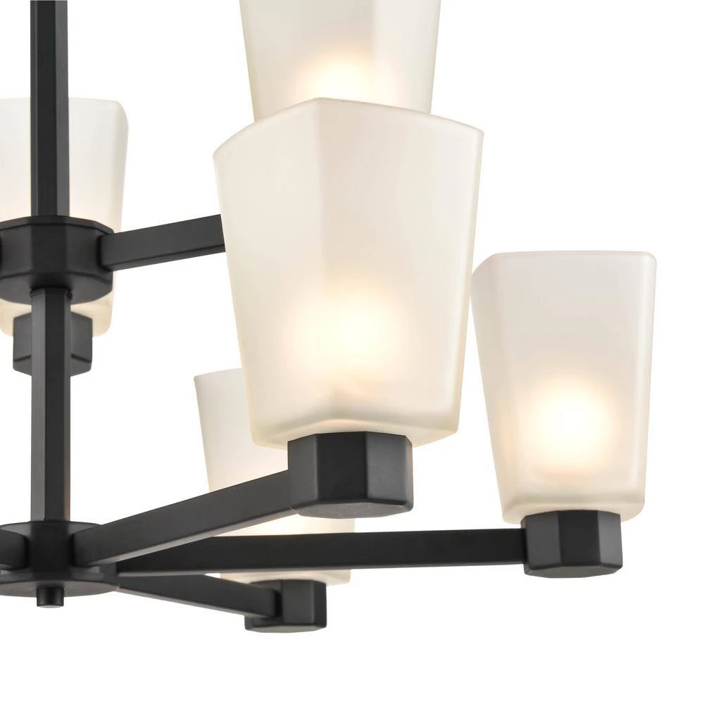 Coley 9-Light 27.5 in. Matte Black Hardwired Chandelier (1-Pack) by Millennium Lighting 4 Coley 9-Light 27.5 in. Matte Black Hardwired Chandelier (1-Pack) by Millennium Lighting - Image 4