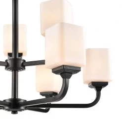 Eddison 9-Light 27.75 in. Matte Black Hardwired Chandelier (1-Pack) by Millennium Lighting -Millennium Lighting Shop matte black millennium lighting chandeliers 4329 mb 44 1000