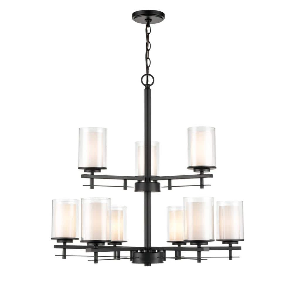 29 in. 9-Light Matte Black Chandelier by Millennium Lighting 1 29 in. 9-Light Matte Black Chandelier by Millennium Lighting