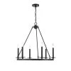 6-Light 26 in. Matte Black Chandelier by Millennium Lighting