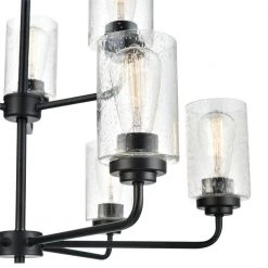 Moven 9-Light 28 in. Matte Black Hardwired Chandelier (1-Pack) by Millennium Lighting -Millennium Lighting Shop matte black millennium lighting chandeliers 9609 mb 1f 1000
