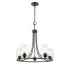 5-Lights 25 in. Matte Black Chandelier by Millennium Lighting