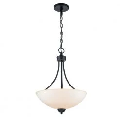 2-Light 15 in. Matte Black Pendant by Millennium Lighting