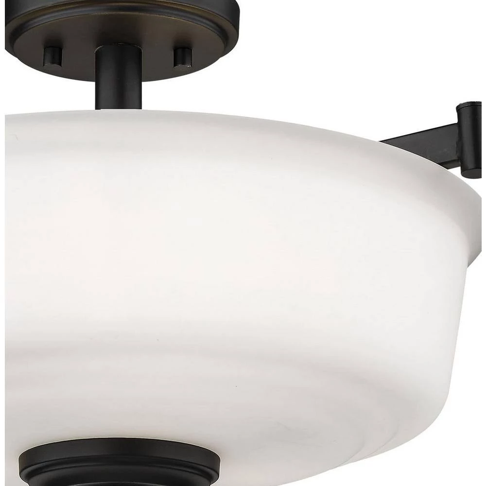18 in. 3-Light Matte Black Semi-Flush by Millennium Lighting 2 18 in. 3-Light Matte Black Semi-Flush by Millennium Lighting - Image 2