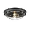 12 in. W 2-Light Matte Black Ceiling Fixture Flush Mount by Millennium Lighting