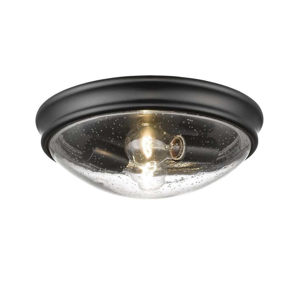12 in. W 2-Light Matte Black Ceiling Fixture Flush Mount by Millennium Lighting 1 12 in. W 2-Light Matte Black Ceiling Fixture Flush Mount by Millennium Lighting