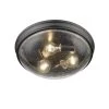 14 in. Wide 3-Light Matte Black Flush Mount Ceiling Fixture by Millennium Lighting
