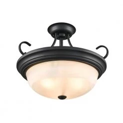 3-Light 17 in. Matte Black Hardwired Semi-Flush (1-Pack) by Millennium Lighting -Millennium Lighting Shop matte black millennium lighting outdoor flush mount lights 4775 mb 4f 1000