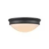 10 in. Outdoor 1-Light Matte Black Flush Mount by Millennium Lighting
